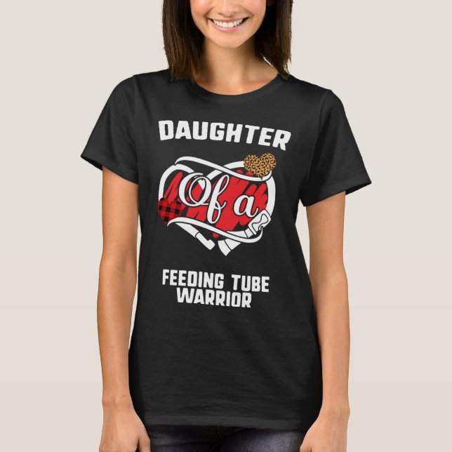 Camiseta Daughter Feeding Tube Awareness Leopard Buffalo Pl (Anverso)