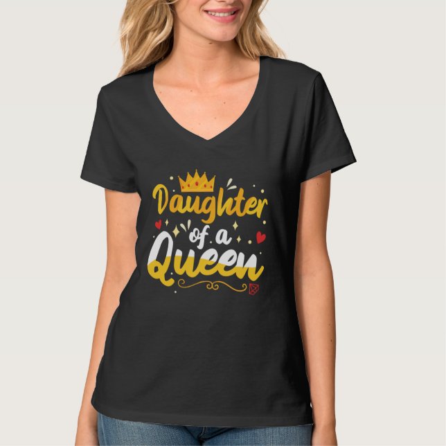Camiseta Daughter Of A Queen Mom And Daughter Matching Moth (Anverso)
