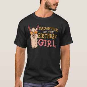 Camiseta Daughter Of The Birthday Girl LLama Bday Party Cel