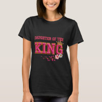 Daughter of the King Christian Floral Pink Gold T-