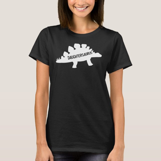 Camiseta Daughtersaurus Cute Rex Dino Día del Padre (Anverso)