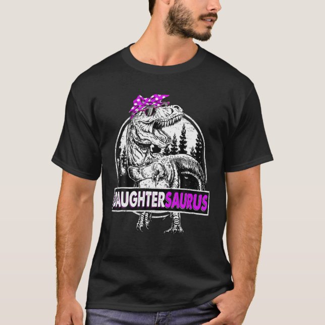 Camiseta Daughtersaurus T Rex Dinosaur Funny Día de la Madr (Anverso)