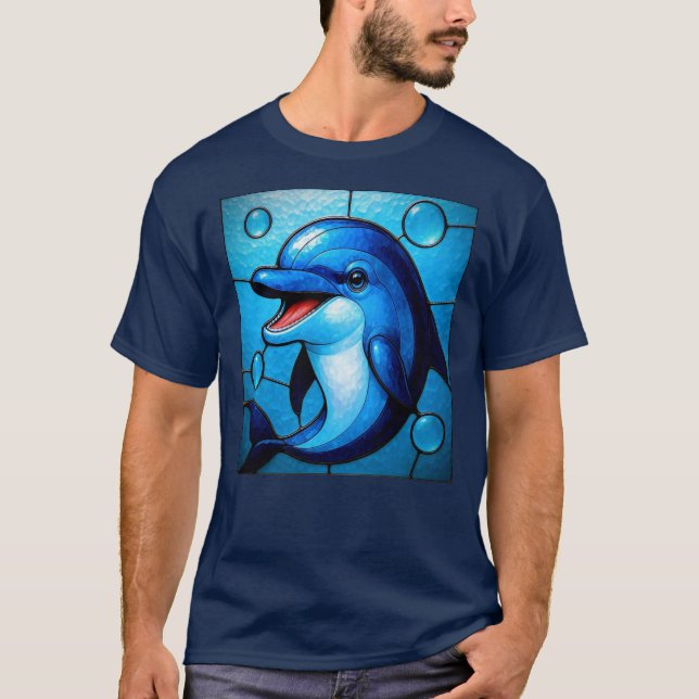 Camiseta Dauphin bleu joyeux (Anverso)