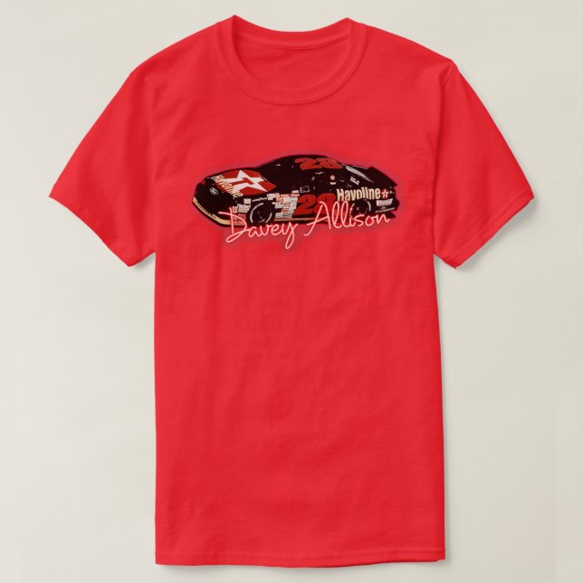 Camiseta Davey Allison Carreras Fan Art (Diseño del anverso)