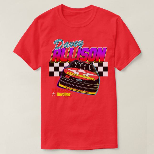 Camiseta Davey Allison Havoline Retro NasDesign (Diseño del anverso)