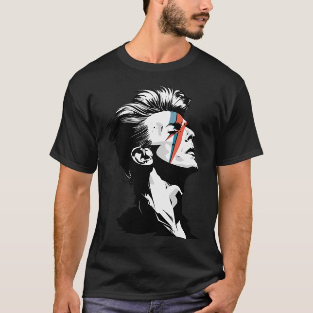 Camiseta David Bowie STARMAN Arte Vectorial (Anverso)