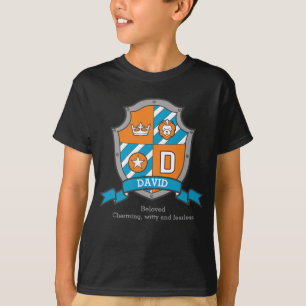 Camiseta David boys D nombre y significa escudo de caballer