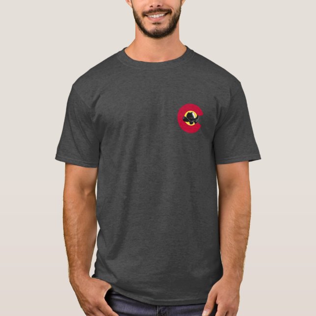 Camiseta 🎶 David Chapa Music - Logo de Pocket Bandera de C (Anverso)