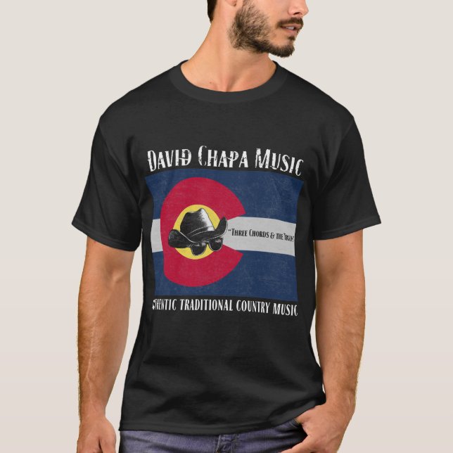 Camiseta 🔥 David Chapa Music - "Tres Cordes y La Verdad" (Anverso)