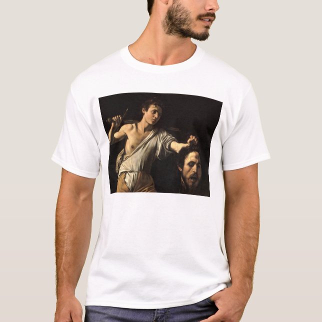 Camiseta David con la cabeza de Goliat, Caravaggio (Anverso)