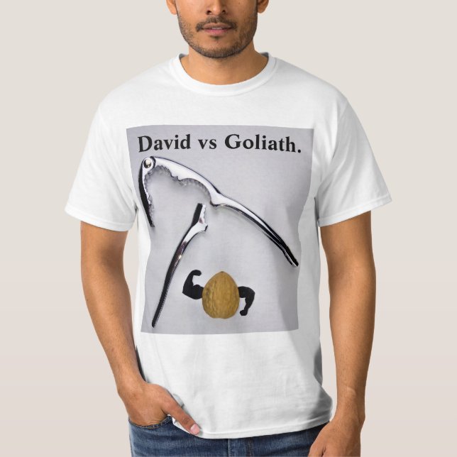 Camiseta David contra Goliat. (Anverso)