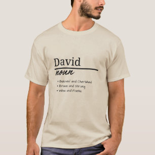 Camiseta David, definición de nombre personalizado de niño