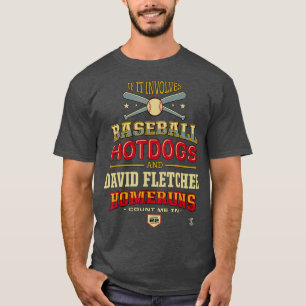 Camiseta David Fletcher Si Implica Hotdogs De Béisbol