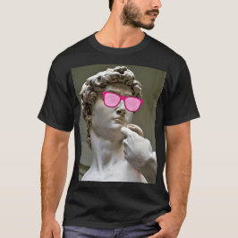 Camiseta David lleva gafas de color rosa