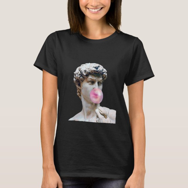 Camiseta David Michelangelo con la estatua de Bubblegum Art (Anverso)