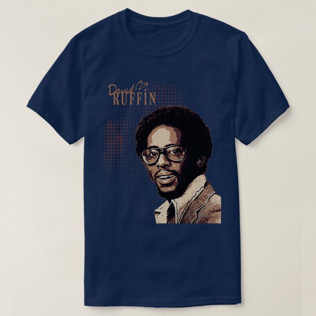 Camiseta David Ruffin Brown Vintage Soul (Diseño del anverso)