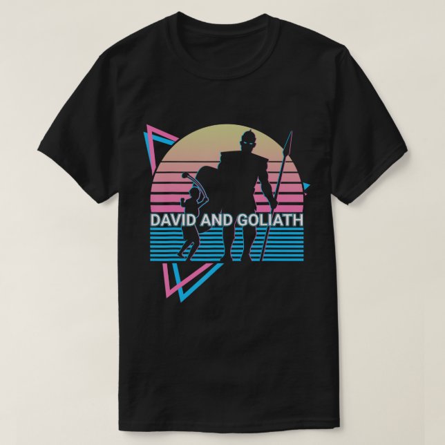 Camiseta David Y Goliat Christian Christianand Retro T-S (Diseño del anverso)