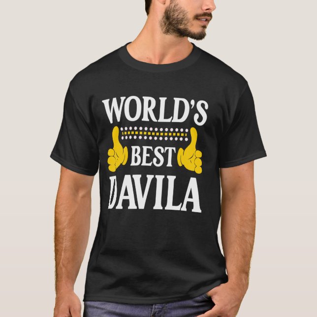 Camiseta Davila Surname Team Apellido mejor del mundo (Anverso)