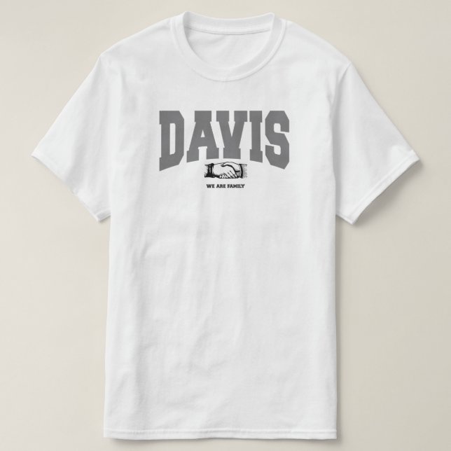 Camiseta DAVIS: Somos familia (Diseño del anverso)