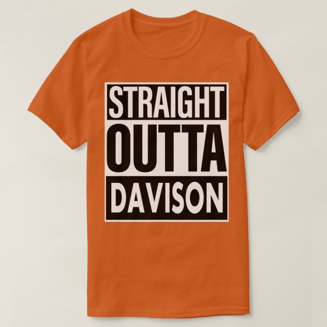Camiseta Davison Name Straight Outta Davison (Diseño del anverso)
