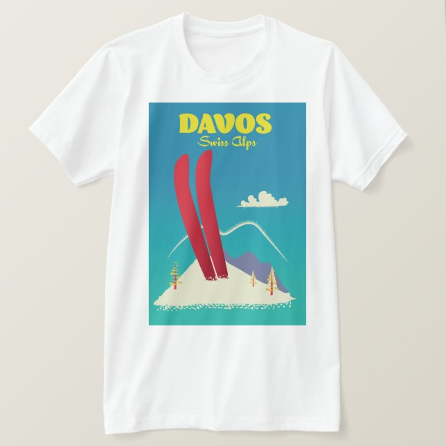 Camiseta Davos Alpes suizos (Anverso del diseño)