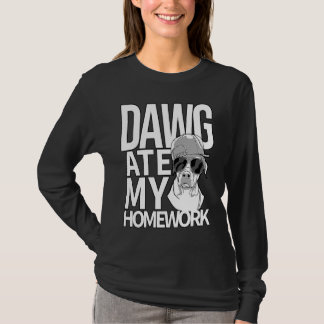 Camiseta Dawg Ate My Homework Retro Vintage Style  Dog Stud