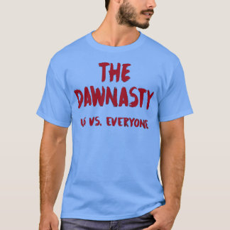 Camiseta Dawnasty nosotros contra todos los granate