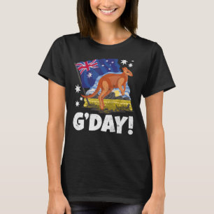 Camiseta Day Good Kangaroo Patriotic Australian Flag Austra