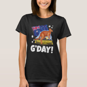 Camiseta Day Good Kangaroo Patriotic Australian Flag Austra