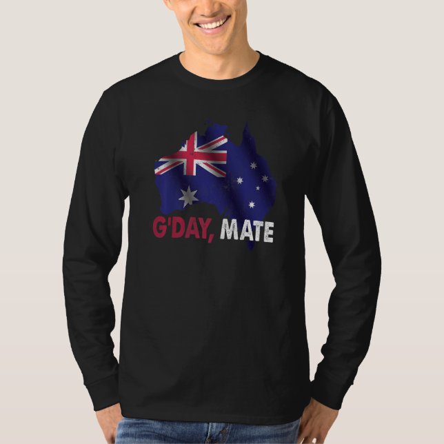 Camiseta Day Mate Good Australian Land Map Flag Australia (Anverso)
