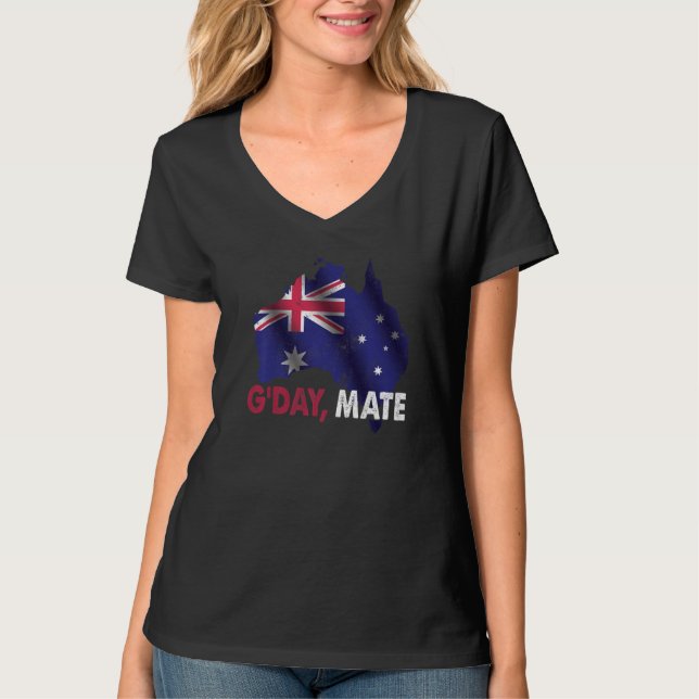 Camiseta Day Mate Good Australian Land Map Flag Australia (Anverso)