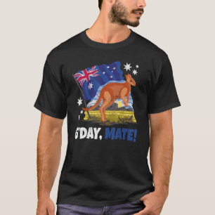 Camiseta Day Mate Good Kangaroo Bandera Patriótica Australi
