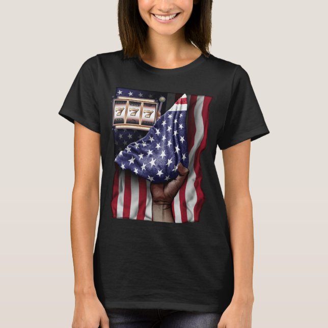 Camiseta Day Of Independence US Flag Slot Machine (Anverso)
