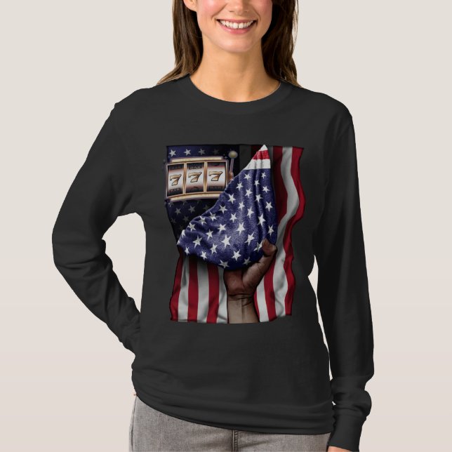 Camiseta Day Of Independence US Flag Slot Machine (Anverso)