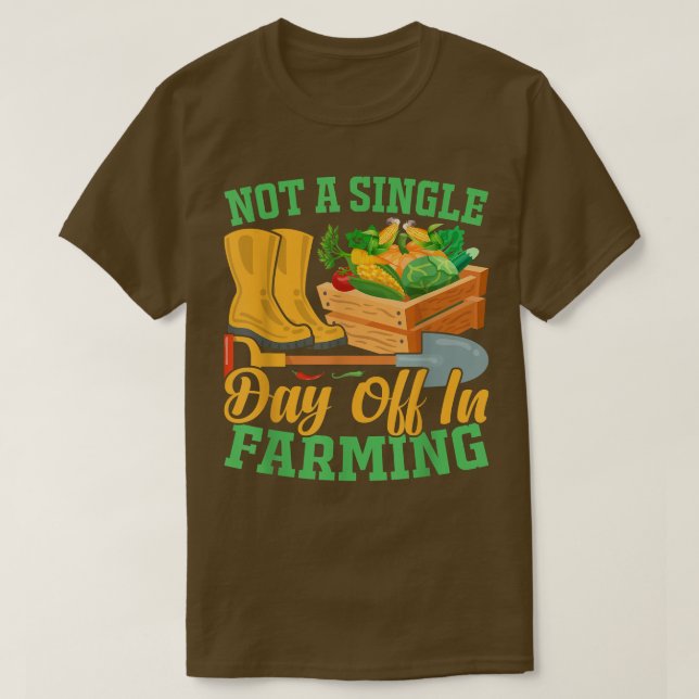Camiseta Day Off In Farming Funny Farmer Farm Tractor Graph (Diseño del anverso)