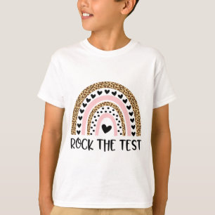 Camiseta Day Rock the Test Teacher Funny Rainbow Testing Da