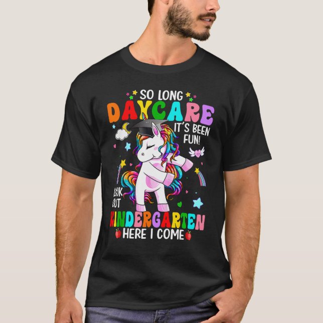 Camiseta Daycare Look Out Kindergarten Here I Come Unicorn  (Anverso)
