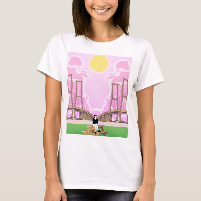 Camiseta Daydream Serenity Scenic Bridge & Sunshine T-Shirt (Anverso)