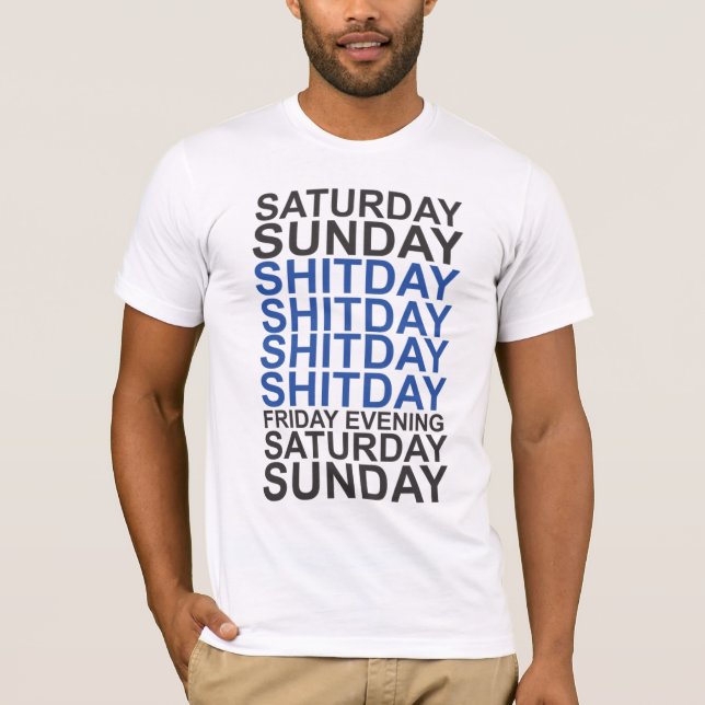 Camiseta Days of the week black-blue (Anverso)