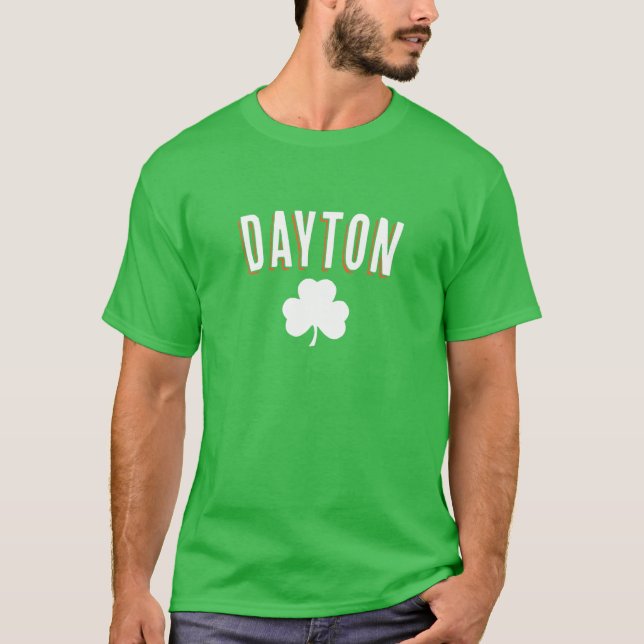 Camiseta Dayton Ohio St. Patrick's Day Shamrock irlandés (Anverso)
