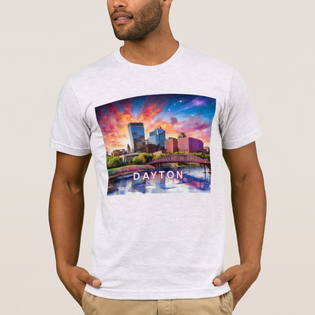 Camiseta Dayton Skyline Graffiti Art (Anverso)
