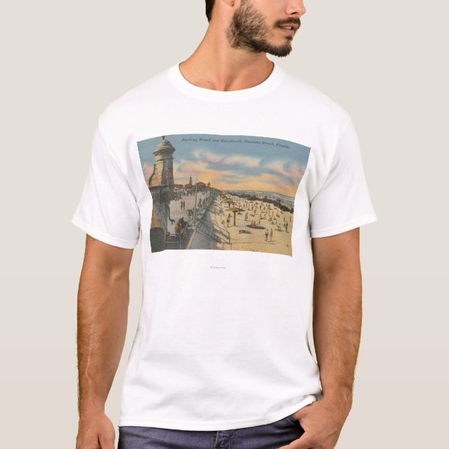 Camiseta Daytona Beach, FL - opinión del paseo marítimo de (Anverso)