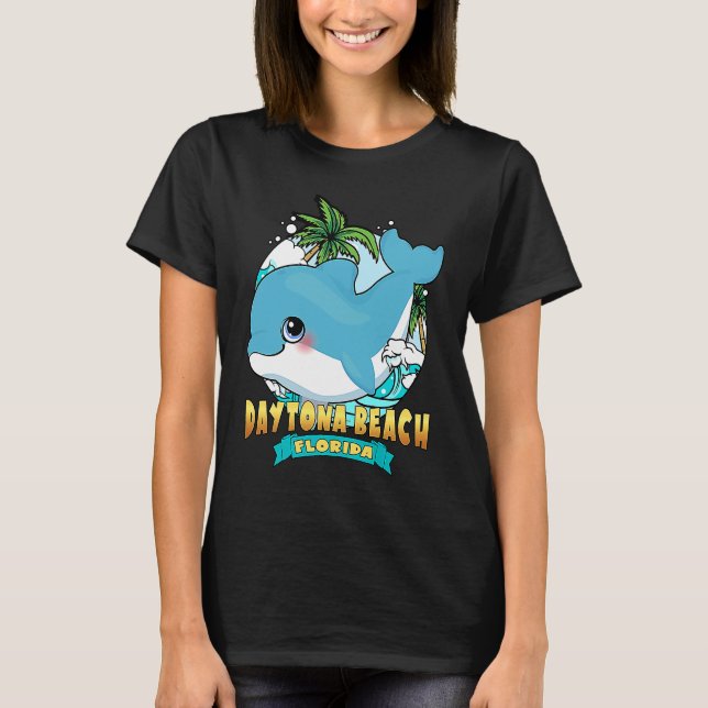 Camiseta DAYTONA BEACH FLORIDA Cute Baby Dolphin Souvenir (Anverso)