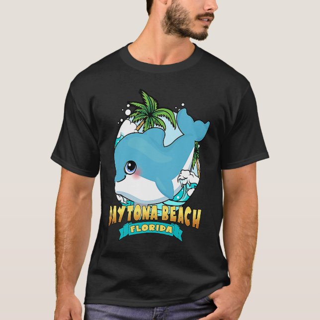 Camiseta DAYTONA BEACH FLORIDA Cute Baby Dolphin Souvenir (Anverso)
