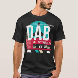 Camiseta Daytona Beach Florida DAB Código de equipaje etiqu
