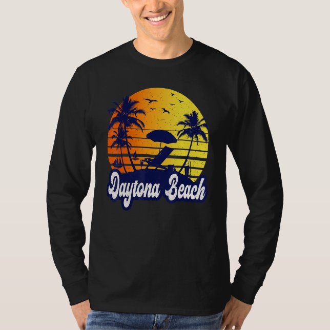 Camiseta Daytona Beach Florida Sunset Beach Retro (Anverso)