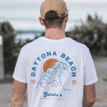 CAMISETA DAYTONA BEACH FLORIDA VERANO VACACIONES<br><div class="desc">DAYTONA BEACH FLORIDA SUMMER WAVES VACATION - Este diseño vintage de Daytona Beach con puesta de sol en la silueta, gaviotas y olas de líneas para recordar un descanso de primavera o unas vacaciones de invierno en Florida. Este té también es una gran idea para los amantes de Daytona Beach...</div>