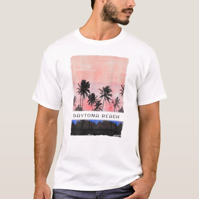 Camiseta Daytona Beach Sunset Vacation Souvenir (Anverso)