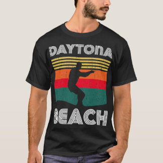 Camiseta Daytona Beach Vintage Retro Sunset Surfer Design 1
