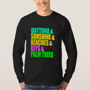 Camiseta Daytona Florida Playas Palmeras Sunshine Vacati